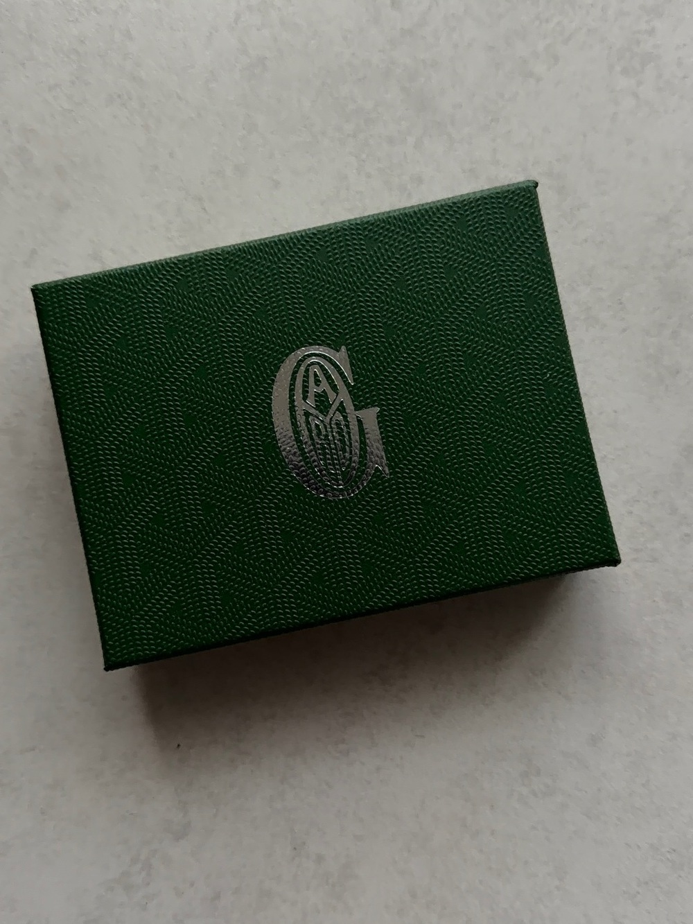 Goyard Dark Green Textured Men's Accessory Box